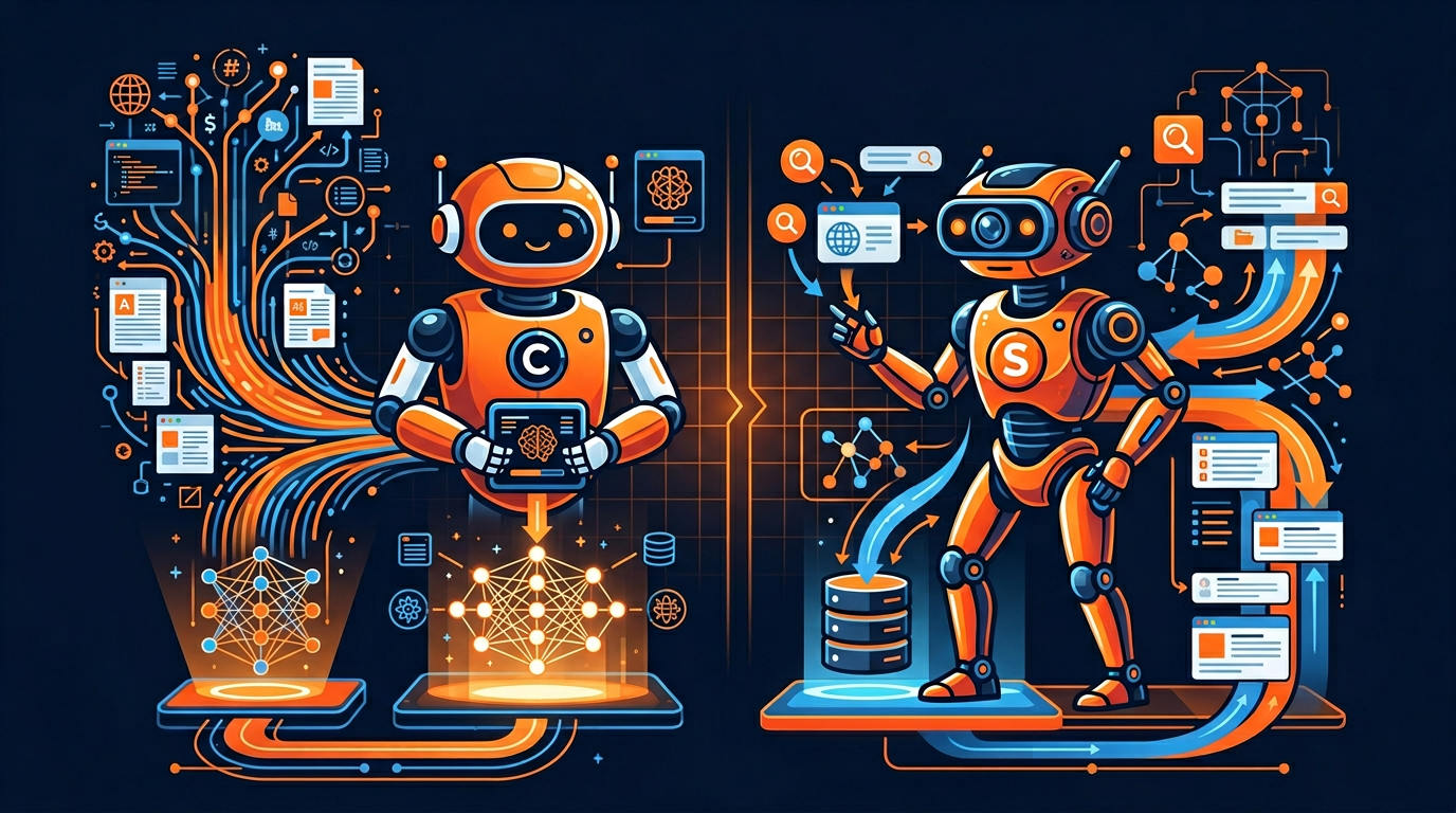 Comparison between ClaudeBot training crawler and Claude-SearchBot search crawler