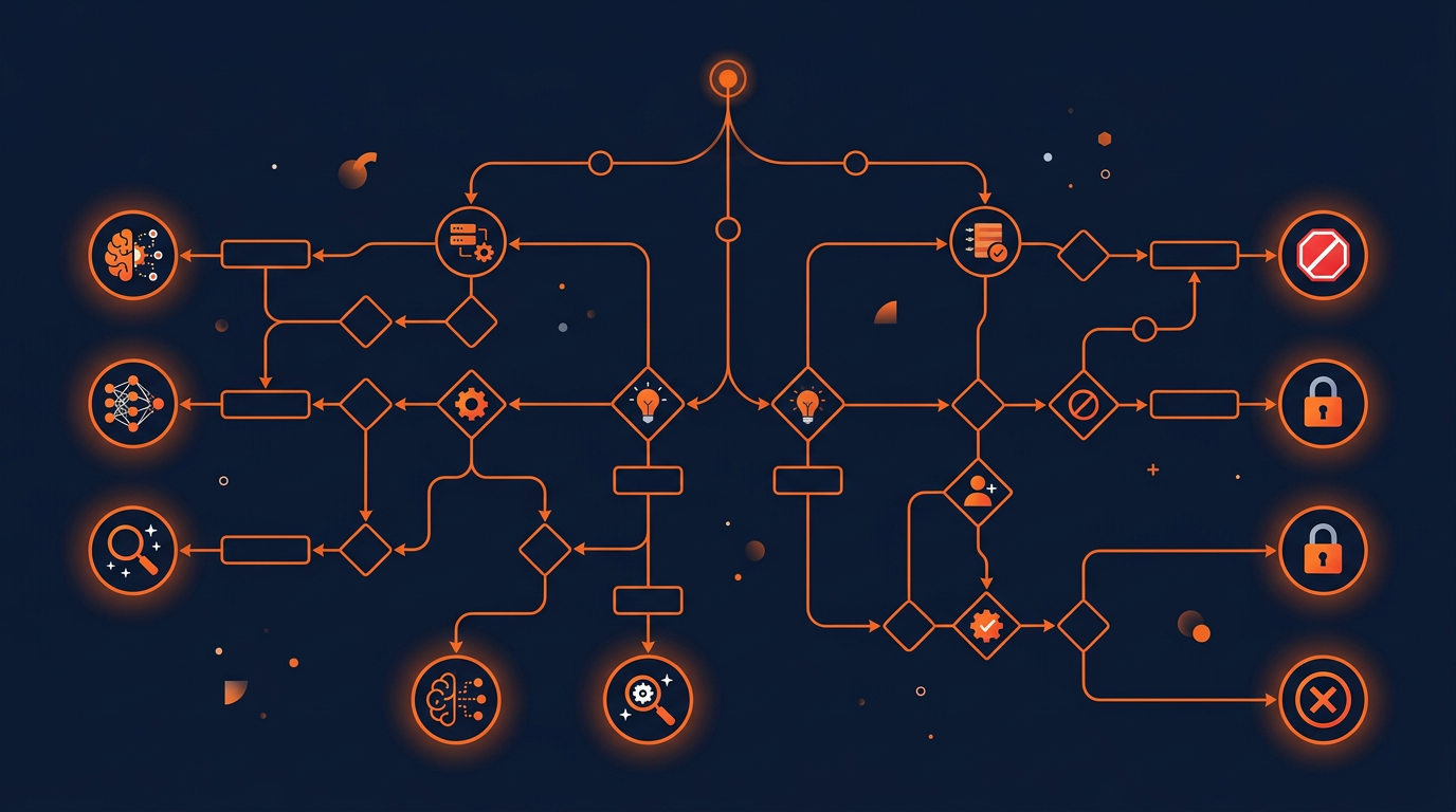 Decision flowchart for allowing or blocking ClaudeBot with branching paths
